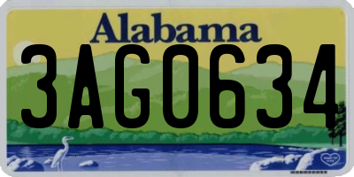 AL license plate 3AG0634