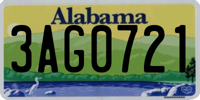 AL license plate 3AG0721
