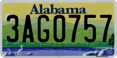 AL license plate 3AG0757