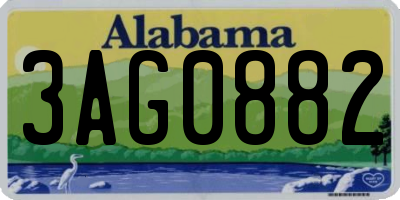 AL license plate 3AG0882