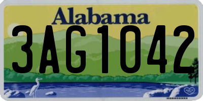 AL license plate 3AG1042