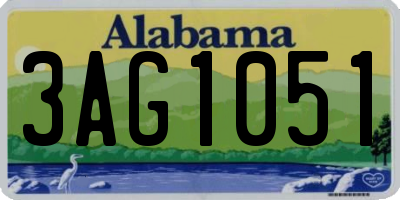 AL license plate 3AG1051