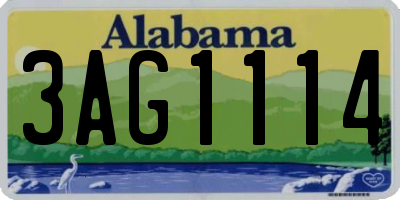 AL license plate 3AG1114