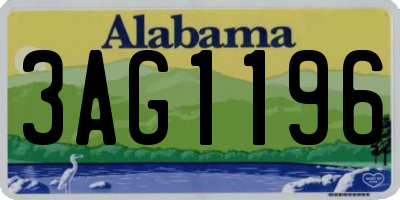 AL license plate 3AG1196