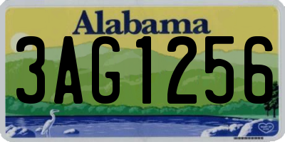 AL license plate 3AG1256