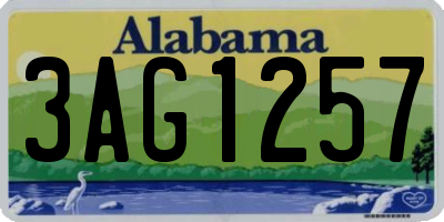 AL license plate 3AG1257