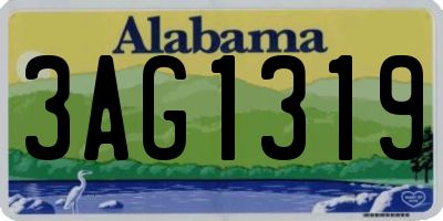 AL license plate 3AG1319