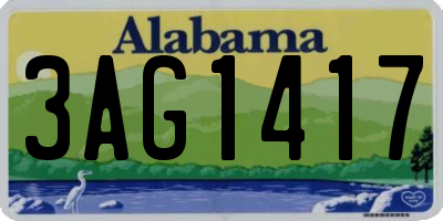 AL license plate 3AG1417