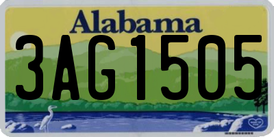 AL license plate 3AG1505