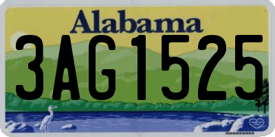 AL license plate 3AG1525
