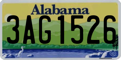 AL license plate 3AG1526