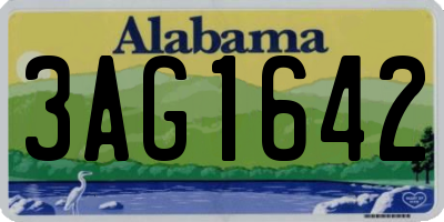 AL license plate 3AG1642