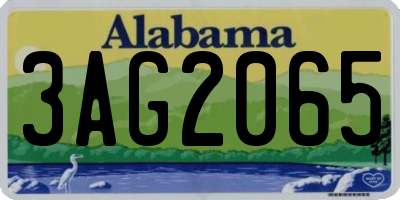AL license plate 3AG2065