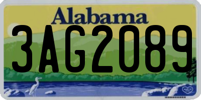 AL license plate 3AG2089