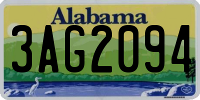 AL license plate 3AG2094