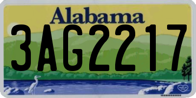 AL license plate 3AG2217