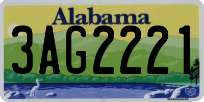 AL license plate 3AG2221