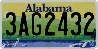 AL license plate 3AG2432