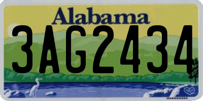 AL license plate 3AG2434