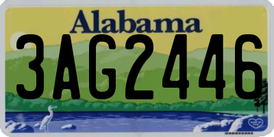 AL license plate 3AG2446