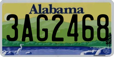 AL license plate 3AG2468