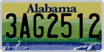 AL license plate 3AG2512