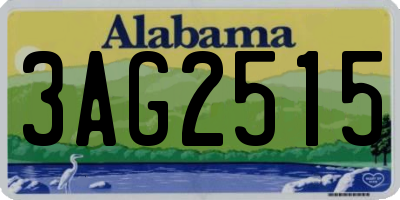 AL license plate 3AG2515