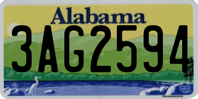 AL license plate 3AG2594
