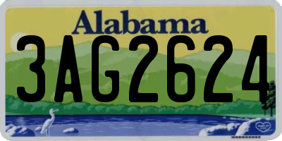AL license plate 3AG2624