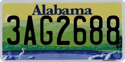 AL license plate 3AG2688