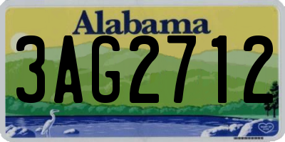 AL license plate 3AG2712