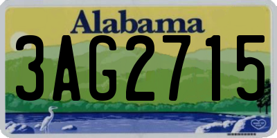 AL license plate 3AG2715