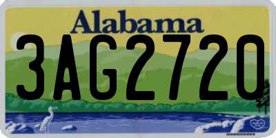 AL license plate 3AG2720