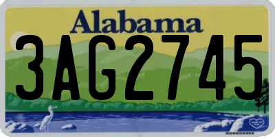 AL license plate 3AG2745