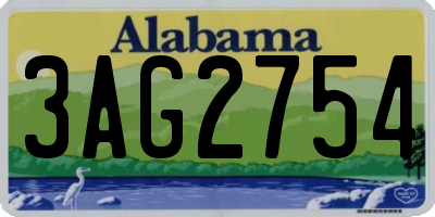 AL license plate 3AG2754