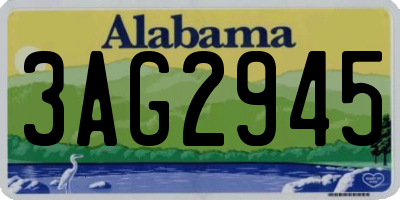 AL license plate 3AG2945