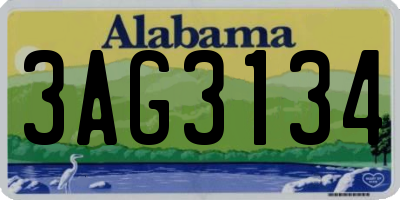 AL license plate 3AG3134