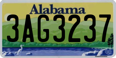 AL license plate 3AG3237