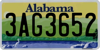 AL license plate 3AG3652