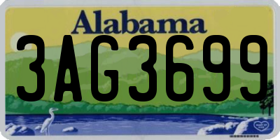 AL license plate 3AG3699