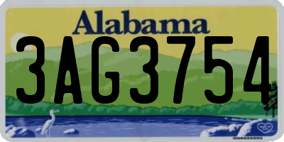 AL license plate 3AG3754