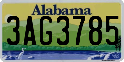 AL license plate 3AG3785