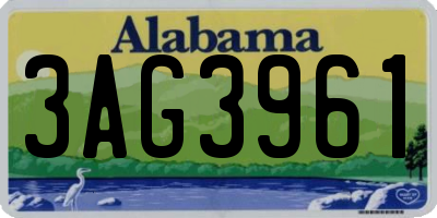 AL license plate 3AG3961