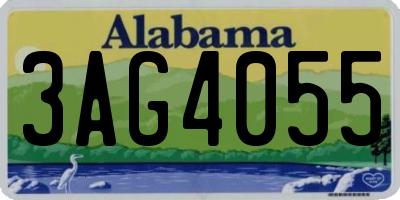 AL license plate 3AG4055