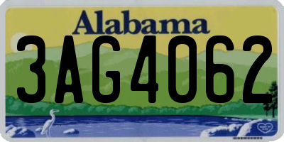 AL license plate 3AG4062