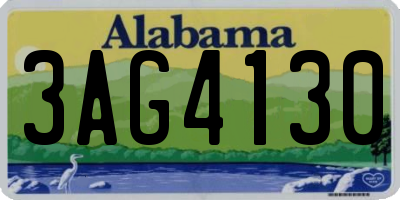 AL license plate 3AG4130