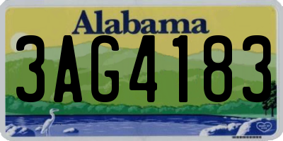 AL license plate 3AG4183