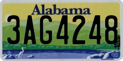 AL license plate 3AG4248