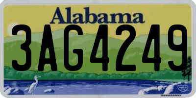 AL license plate 3AG4249