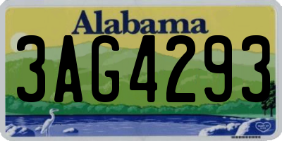 AL license plate 3AG4293